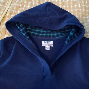 Women's Land's End Hoodie Sweatshirt Navy 2X 20W 22W Plus Size